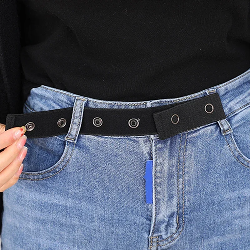 Unsichtbar für Jeans gürtel ohne Schnallen gürtel für Frauen schnallen freie elastische einfache Gürtel Männer dehnen keinen Ärger Männer Frauen gürtel