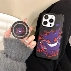 Cute Pokemon Gengar Magnetic Ring Holder Case For iPhone 17 16 15 14 13 12 11 Pro Max Wireless Charging Protective Magsafe Cover