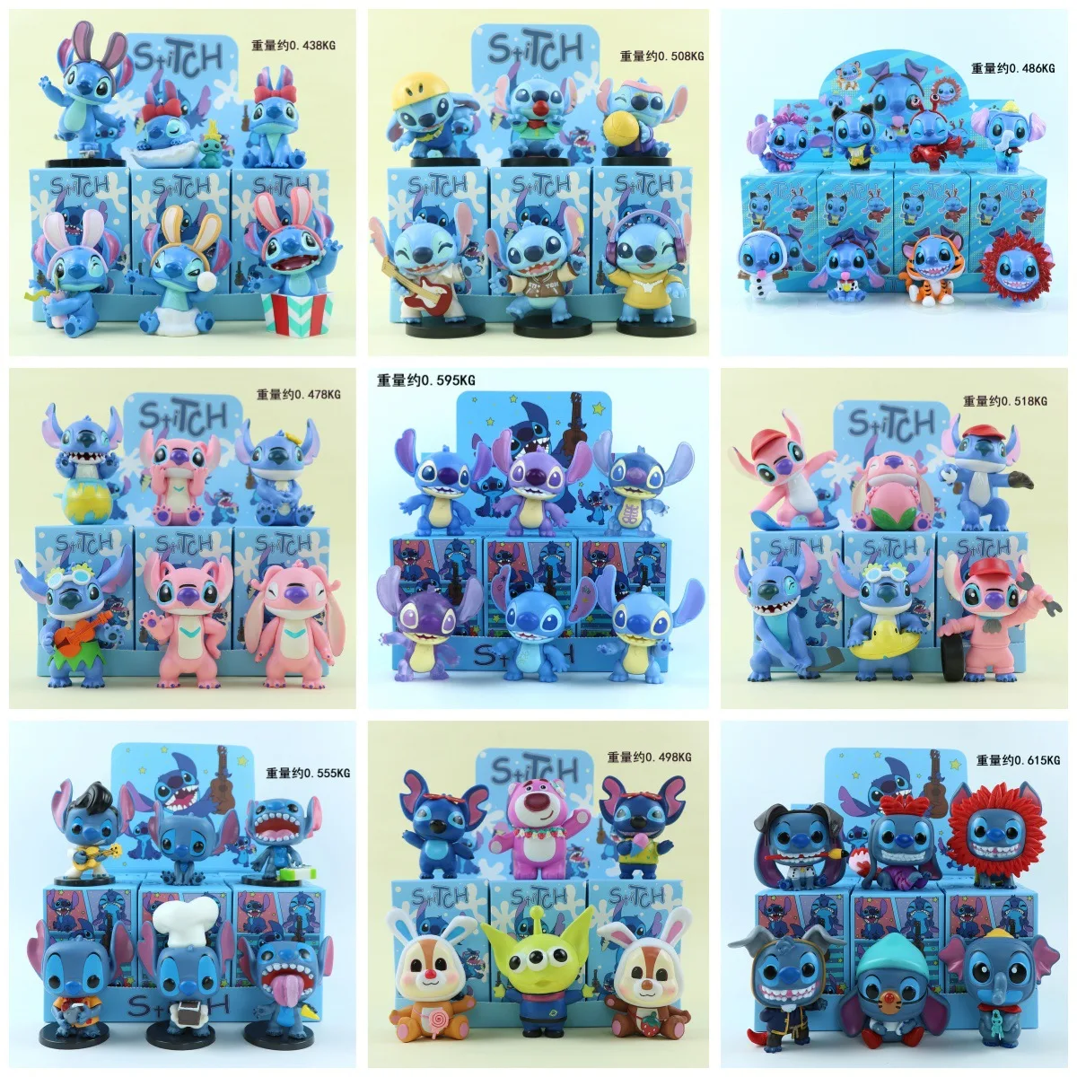 

Stitch Figures Lilo for Cake Cute Kawaii Stitch Figures Surprise Models Bundle Home Decoration Christmas Birthday Gift Car Decor