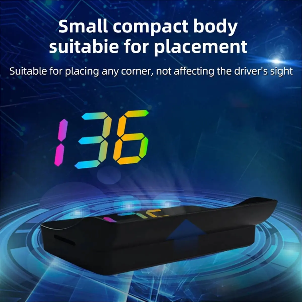 828 Mega Sale GPS HUD Speedometer Head Up Display Digital Projector for All Cars, KM/H Windshield Accessory