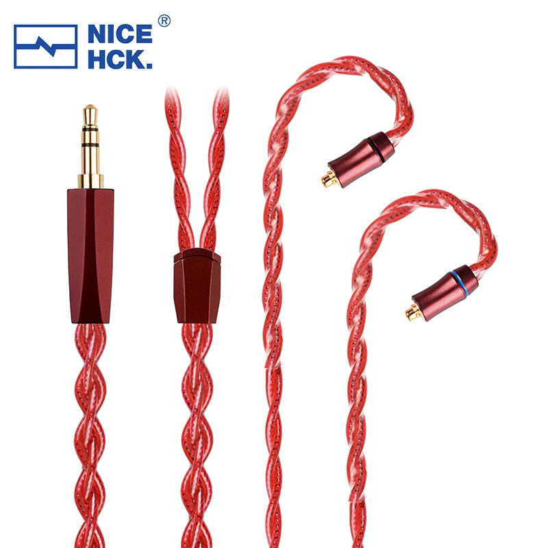 NiceHCK Maple Flagship Earbud Cable Lanthanum Based Rare Earth Copper Alloy HIFI Wire 3.5/2.5/4.4 MMCX/0.78/N5005 2Pin for Lofty