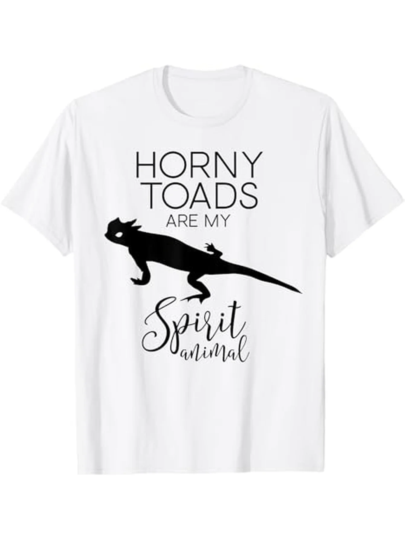Funny Horny Toads Are My Spirit Animal T-Shirt 100% Cotton O-Neck Short Sleeve Summer Casual Mens T-shirt Streetwear