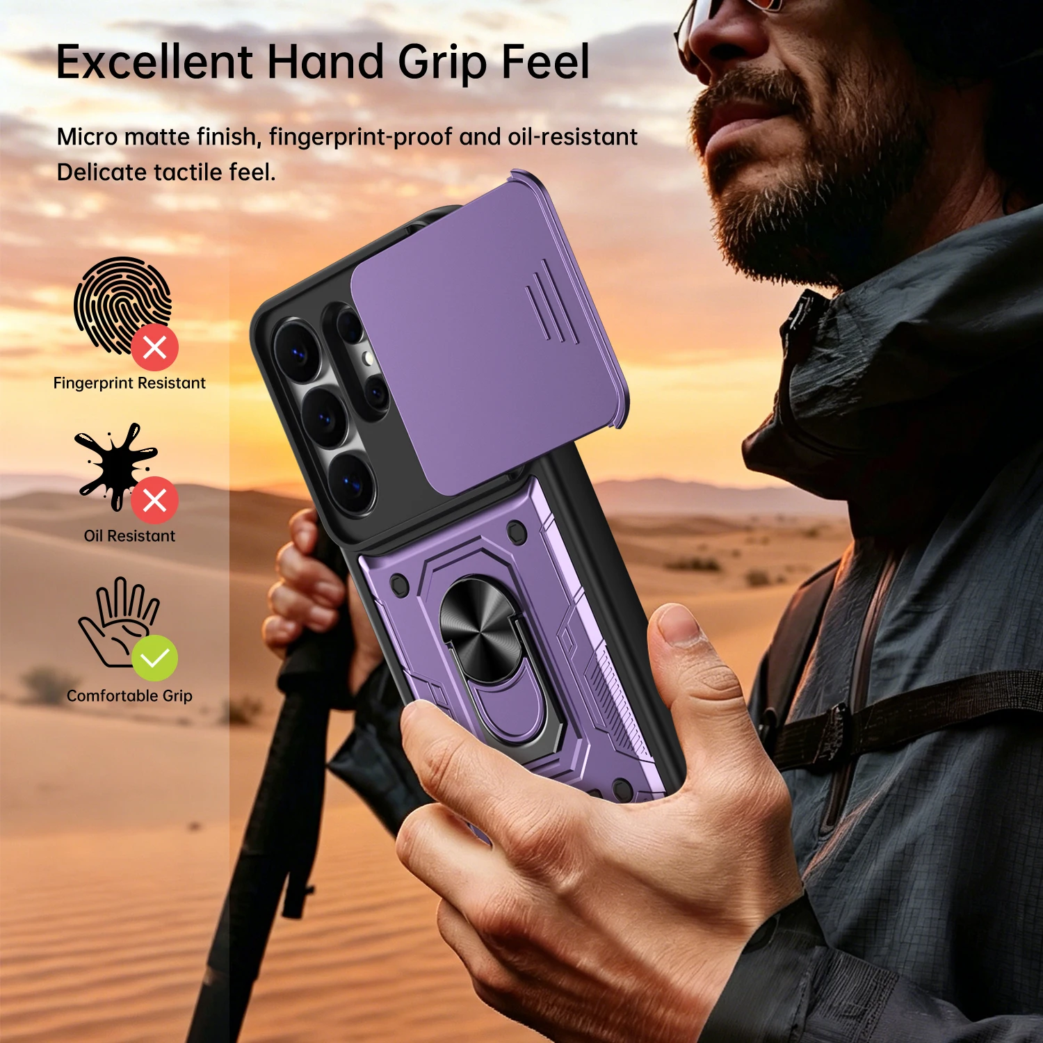 Stoßfeste magnetische Schutzhülle mit Kameraständer und Schiebe-Kameraschutz für Samsung Galaxy A17 A26 A36 A56 A37 A57 A27 S26 Plus Ultra – Detail 9