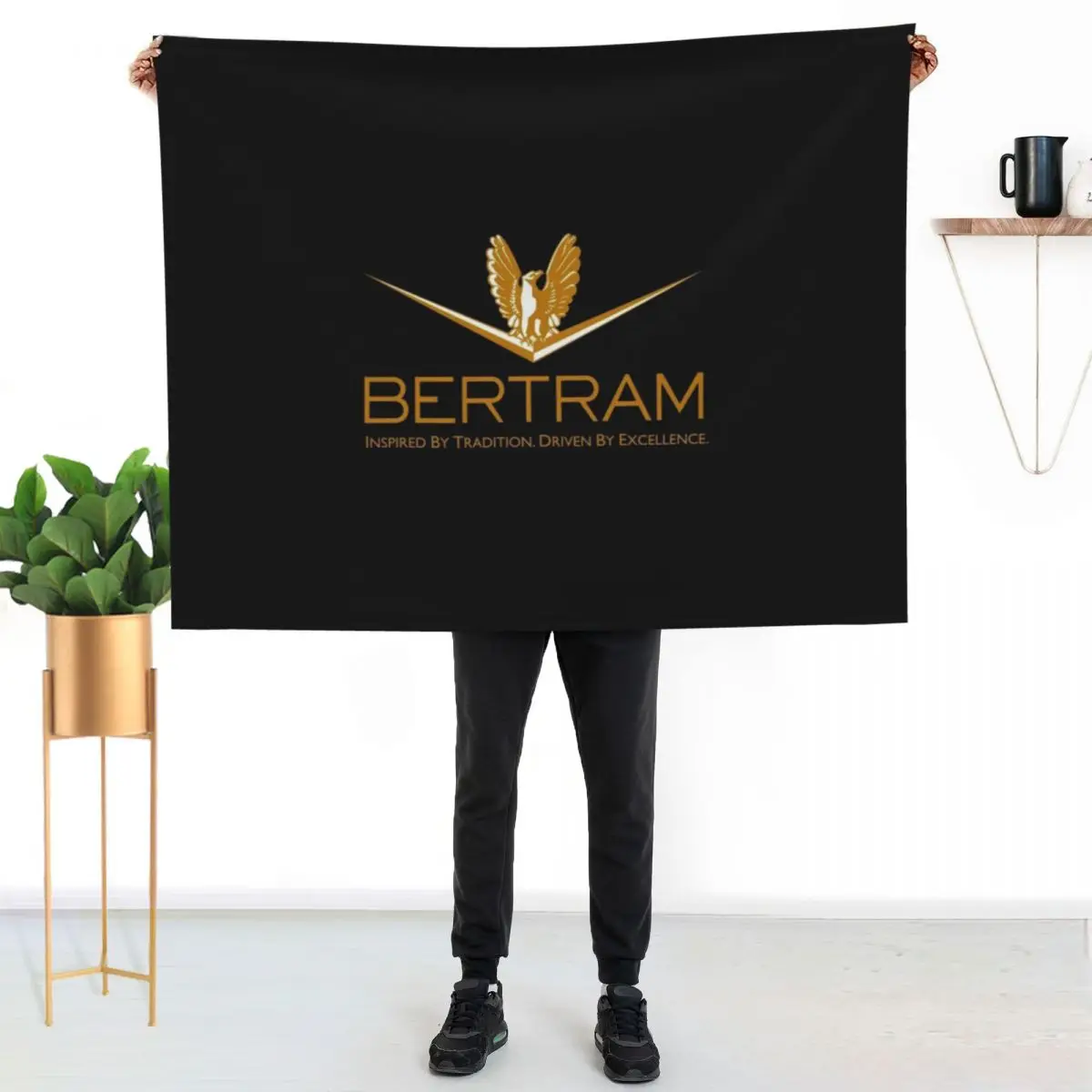 BERTRAM YACHTS Throw Blanket Multi Purpose Soft Warm Blanket for Home Travel