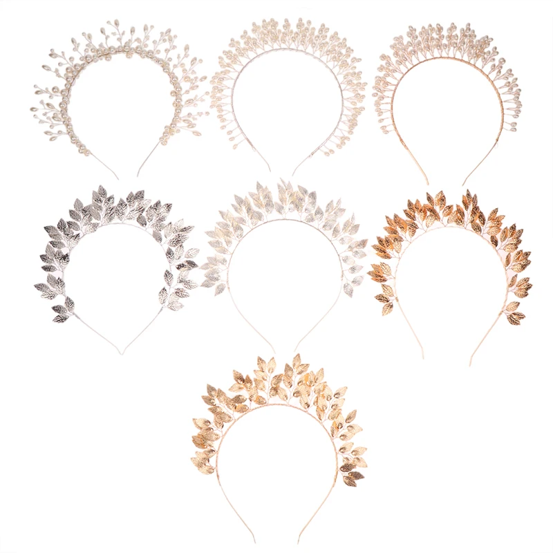 金色の金属の葉のヘッドバンド,王冠,ティアラ,頭飾り,ローマの女神,ギリシャの髪のジュエリー,花嫁の結婚式のアクセサリー
