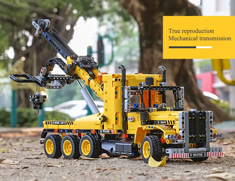 Mould King 17011 Technical Car Toys The MOC-43434 Tow Truck Building Block Engineering Truck Brick Set Kids Christmas Gift