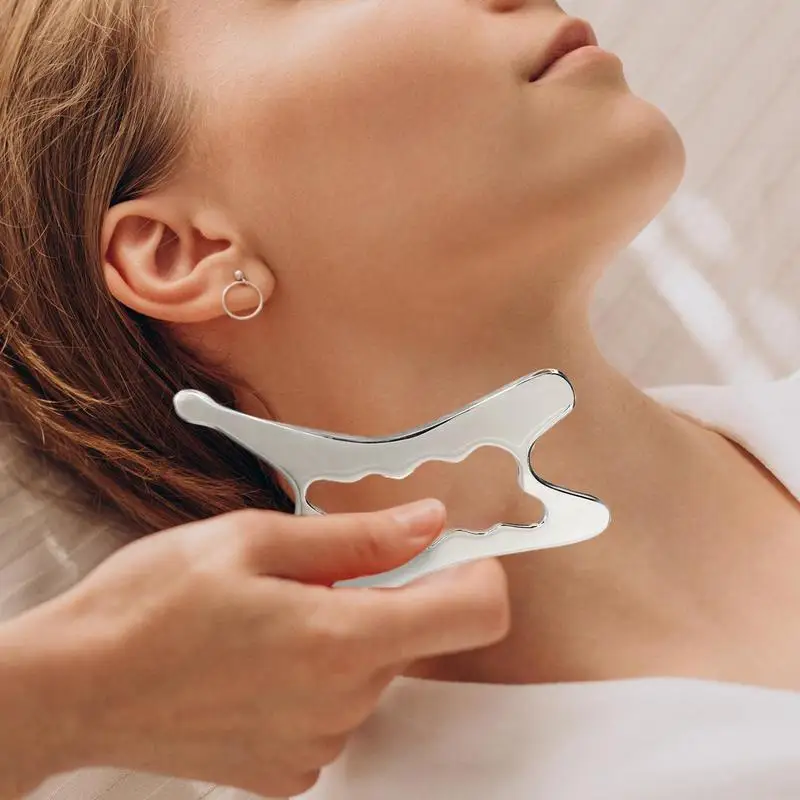 1Pcs Sport Stainless Steel GuaSha Massage Tool Help Relieve Sore Muscles Soft Tissue Body Massage Plate fascia scraping board - Image 2