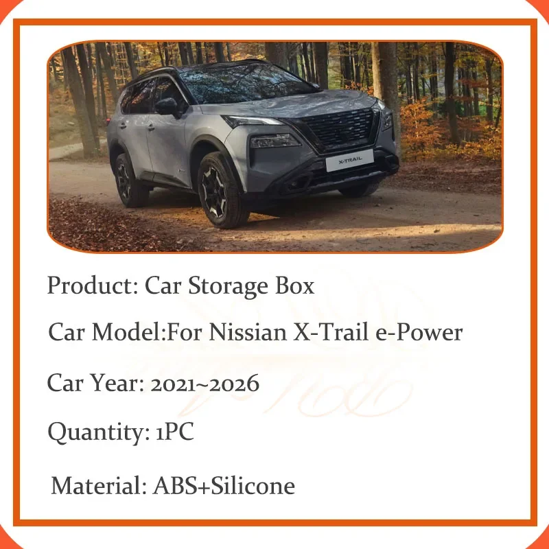 Car Storage Box For Nissan X-Trail Rogue e-Power T33 VC-Turbo 2021~2026 Anti-dirty Armrest Center Console Boxes Auto Accessories