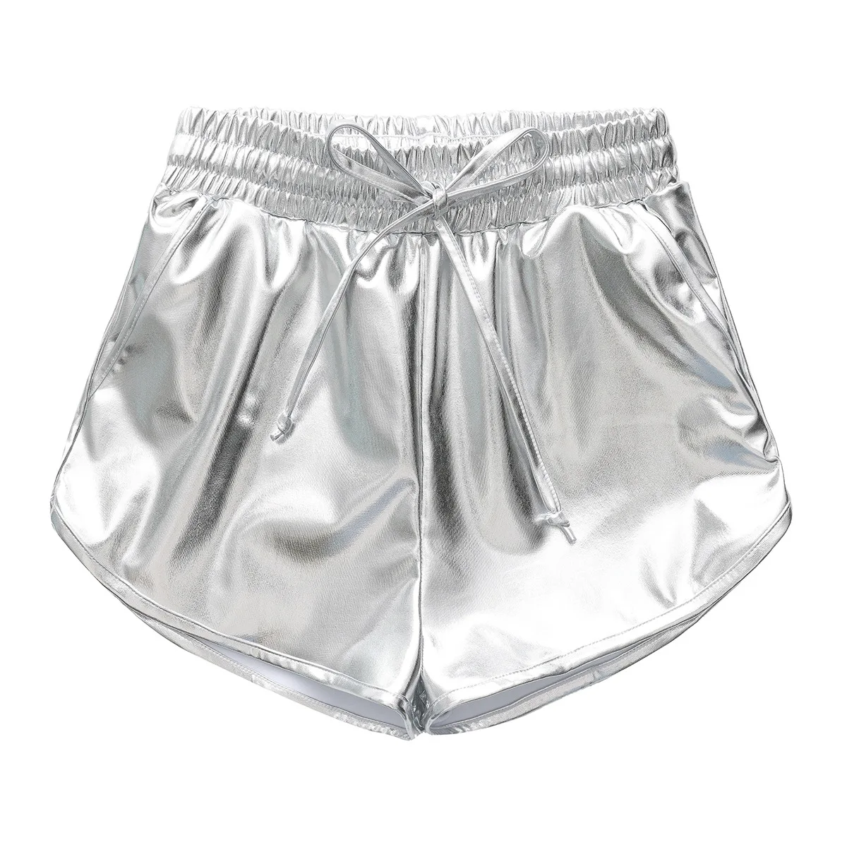 Kind Jungen Mädchen Glänzende Tanzen Mini Shorts Metallic Spandex Moderne Jazz Hip Hop Shorts Bühnenkostüm Straßenhose