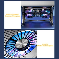 Laptop Cooling Fan with 2/4 Fans Foldable Gaming Laptop Cooler Fan RGB Silent Portable Laptop Holder for 11-17.3 Inch Laptops - Image 2