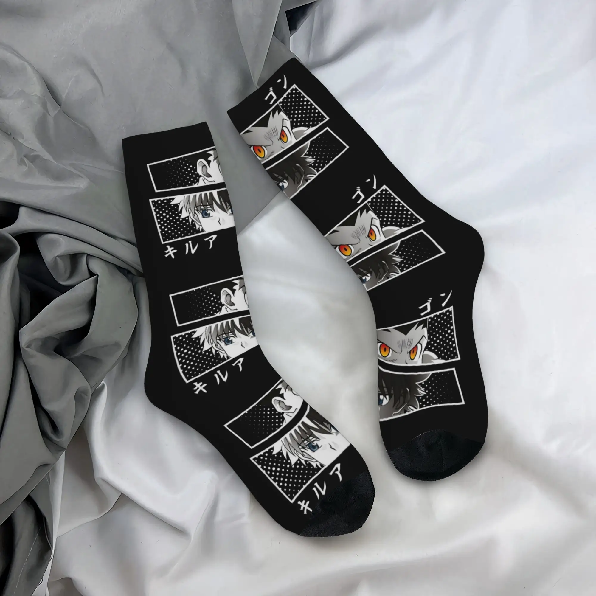 Autumn Winter Hip-hop Unisex Hunter x Hunter Anime Socks  Sweat Absorbing Skateboard Socks