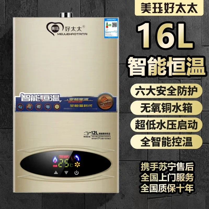 家庭用ガス給湯器,一定温度,天然ガス,無害,強力なエキゾースト,周波数変換