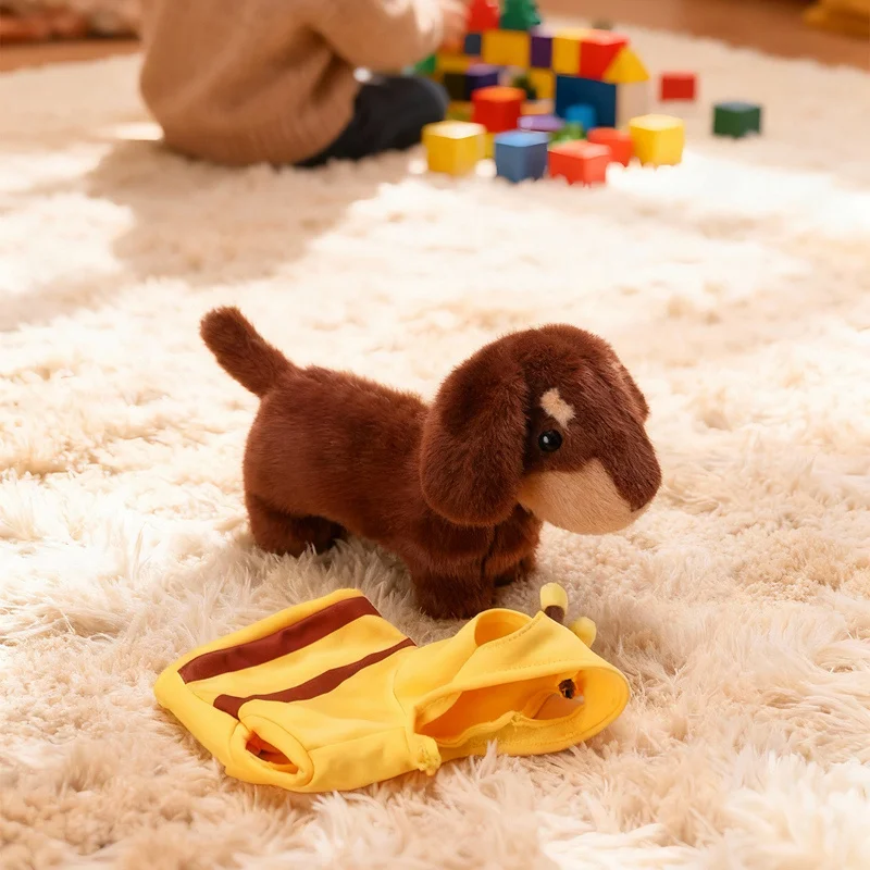 Lindo abeja Dachshund juguete de peluche Animal suave decoración del hogar juguetes cómodos de alta calidad regalo de cumpleaños para niños regalo de compañero