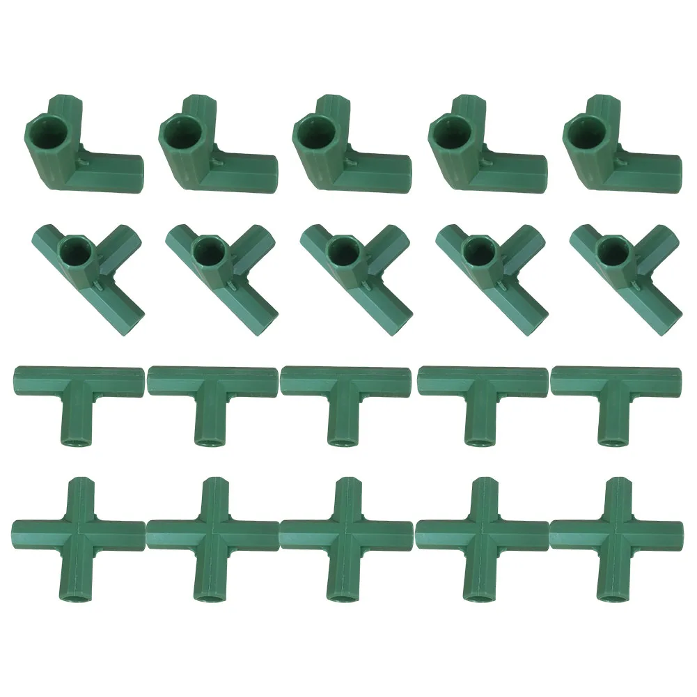 Reliable 11mm Gardening Frame Connectors Designed for Greenhouse Stability Includes 20 Robust PP Plastic Pieces