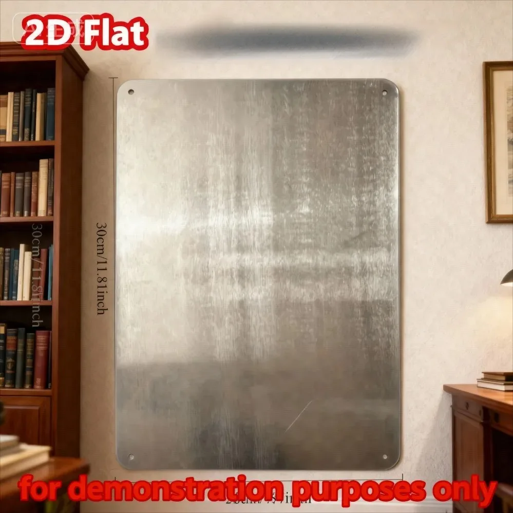 لوحة فنية جدارية معدنية عتيقة مقاس 8 × 12 بوصة بحافة ريفية متينة وديكور داخلي وخارجي