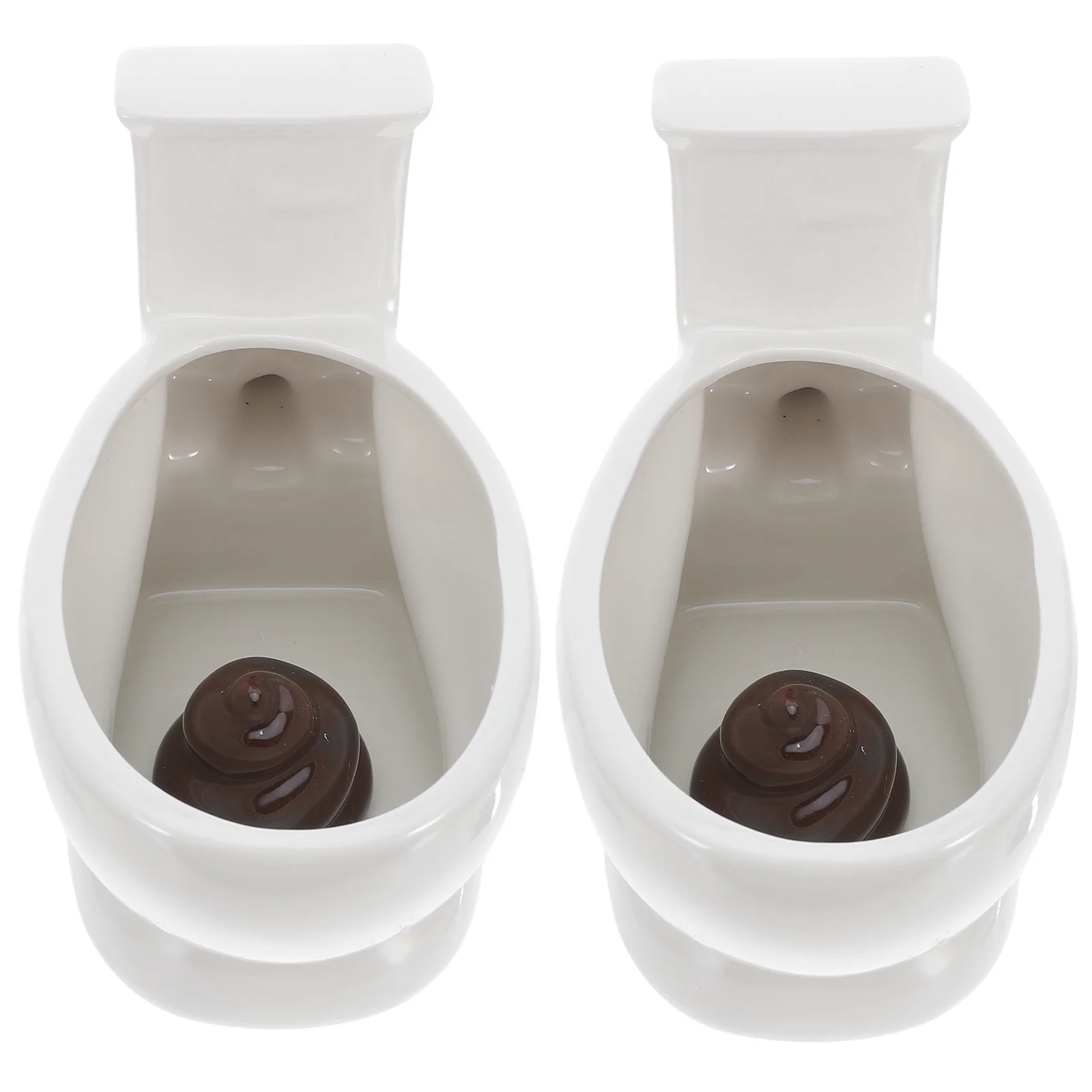 

2Pcs Toilet Mug Coffee Cup 360Ml Ceramic Novelty Creative Funny Tea Cup Candy Dish Planter Unique Gift for Adults