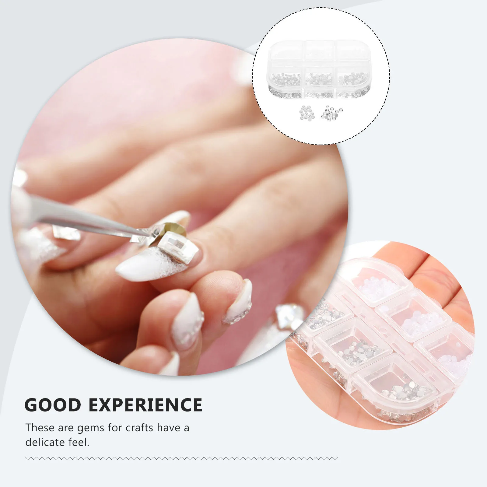 1 صندوق اللؤلؤ أحجار الراين المسطحة مسمار الفن سحر الأحجار الكريمة البلاستيكية للحرف اليدوية DIY مانيكير زينة لوازم السائبة مسمار اللؤلؤ و