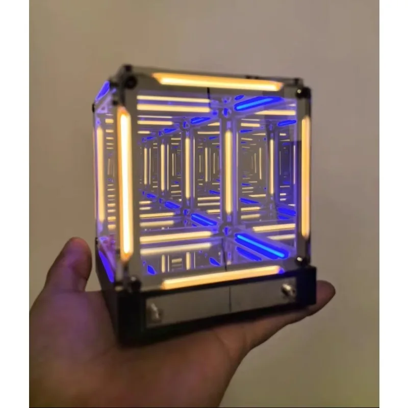 4D Space E-sports Desktop Ambient Light, Tech Style Ornament Figurine for Gaming Room Decoration & PC Setup