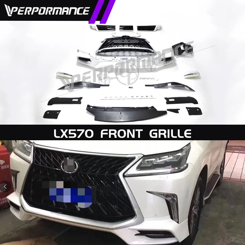 

Great Quality LX570 To TRD Style Front Part Grille For 2018+ Car Front Bumper Grill PP Material