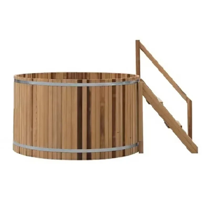 Solid Wood Large Outdoor Hot SPA Tub