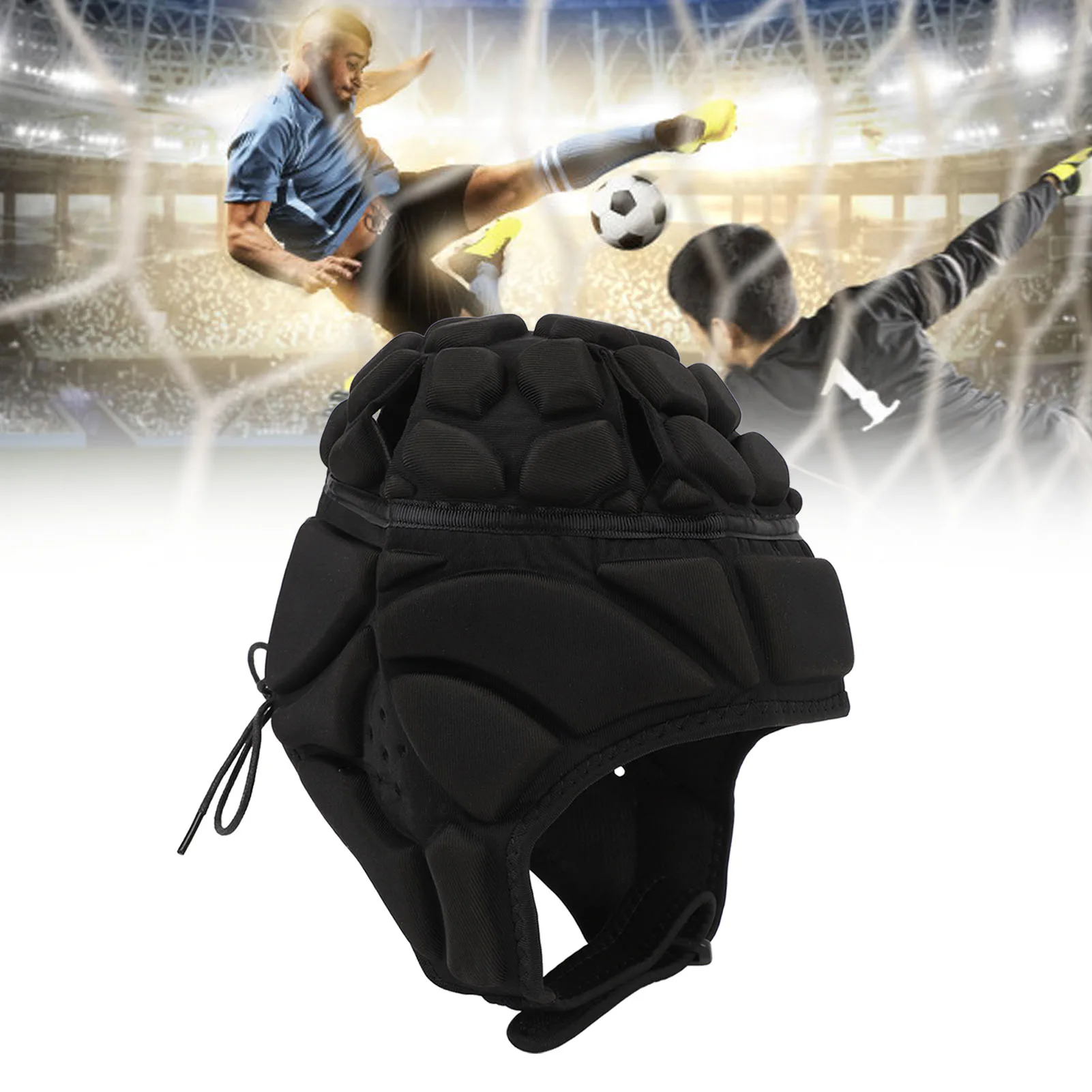 Rugby Protective Helmet EVA Sponge Padded Head Protector Breathable Football Padded Helmet for Skating Skiing Soccer Headgear