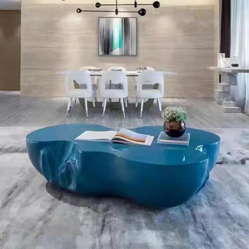 Cloud coffee table creative fiberglass special-shaped fashion tea table villa living room hospitality furniture tea table