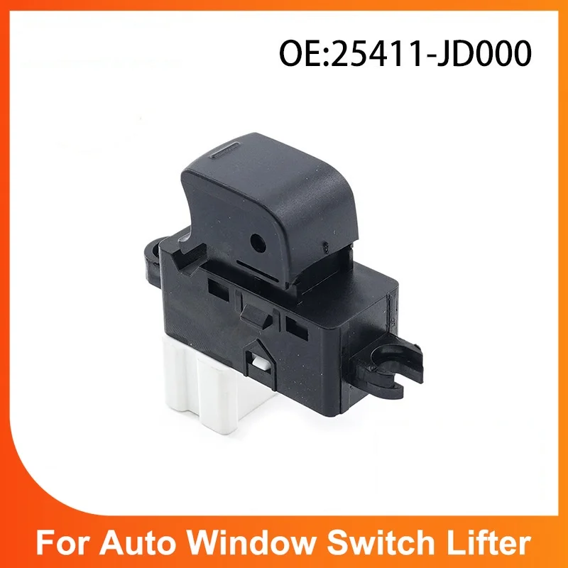 Interruptor de Control del Elevador de Ventanas de Coche, Botón Único, para Nissan Teana, Murano, Qashqai 2009-2012, 25411-JD000, 25411BR00A