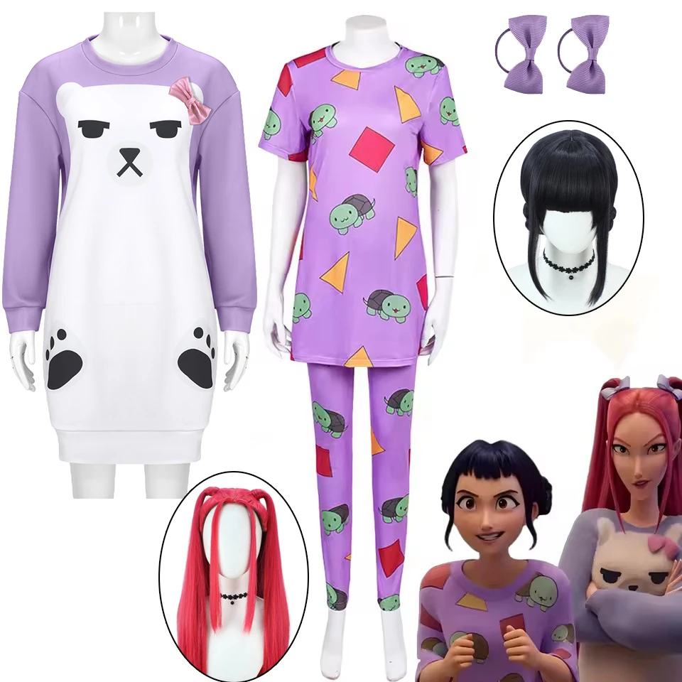 

Fancy Dress Demon Hunter of KPop Zoey Mira Cosplay For Women Sleepwear Pajamas 2025 Cartoon Costume Adult Woman Roleplay Outfits