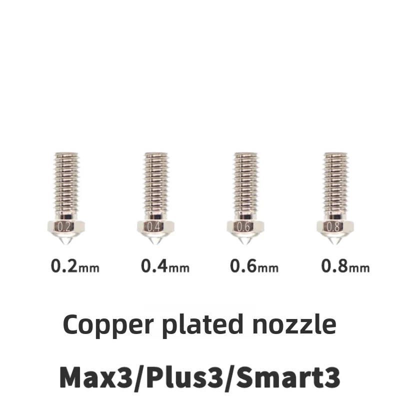 Original brand new copper-plated nozzles are suitable for QIDI Max3/Plus3/Q1 Pro 3D printer accessories