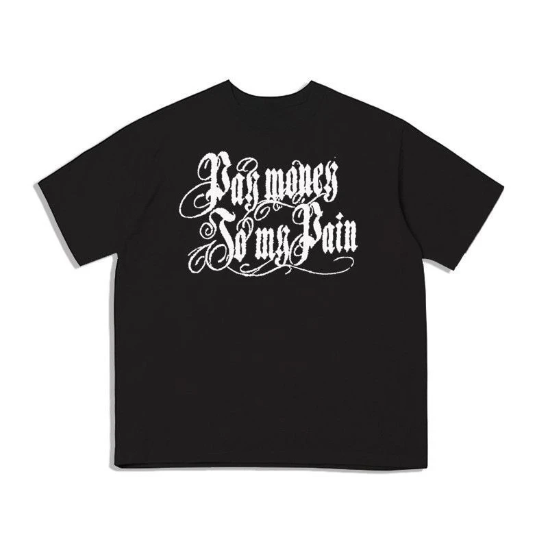 تي شيرت فضفاض مطبوع عليه فرقة Rock Metal PTP Pay Money To My Pain للرجال والنساء بأكمام قصيرة من القطن الخالص