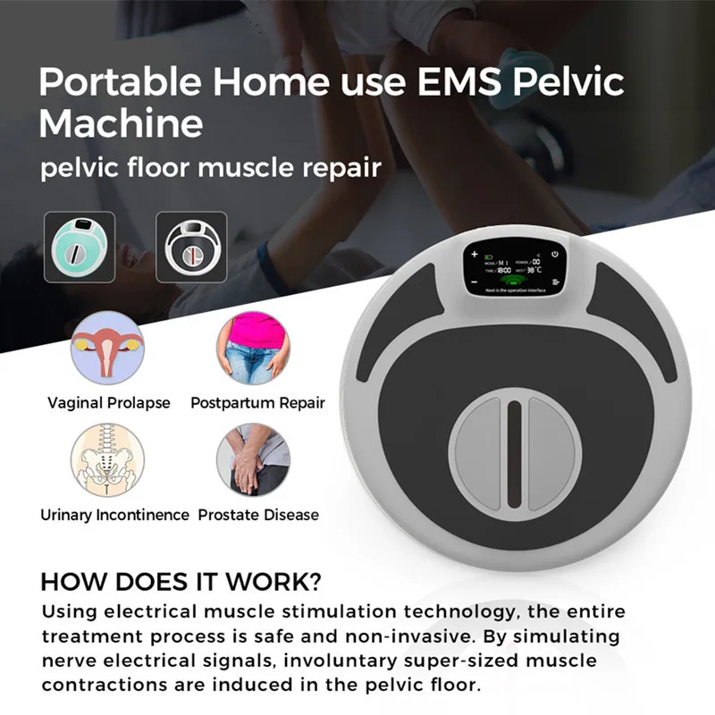 Máquina eléctrica portátil para suelo pélvico para hombre y mujer, levantamiento de glúteos, reparación muscular del suelo pélvico, incontinencia EMS, silla para suelo pélvico