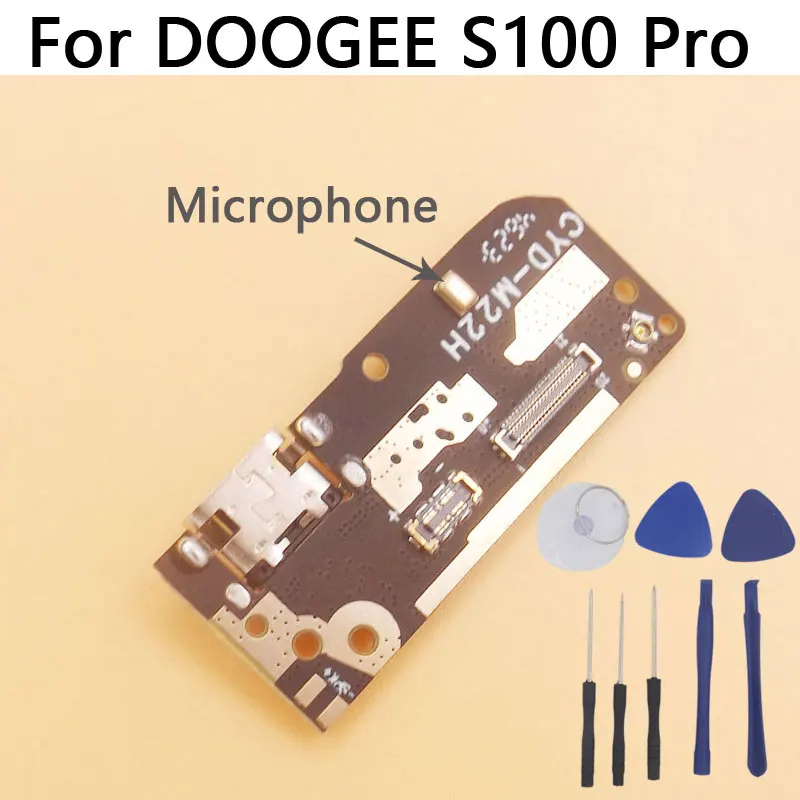 

New Original DOOGEE S100 Pro USB Board Base Charge Charging Port Board Microphone Parts For DOOGEE S100 Pro Smart Phone