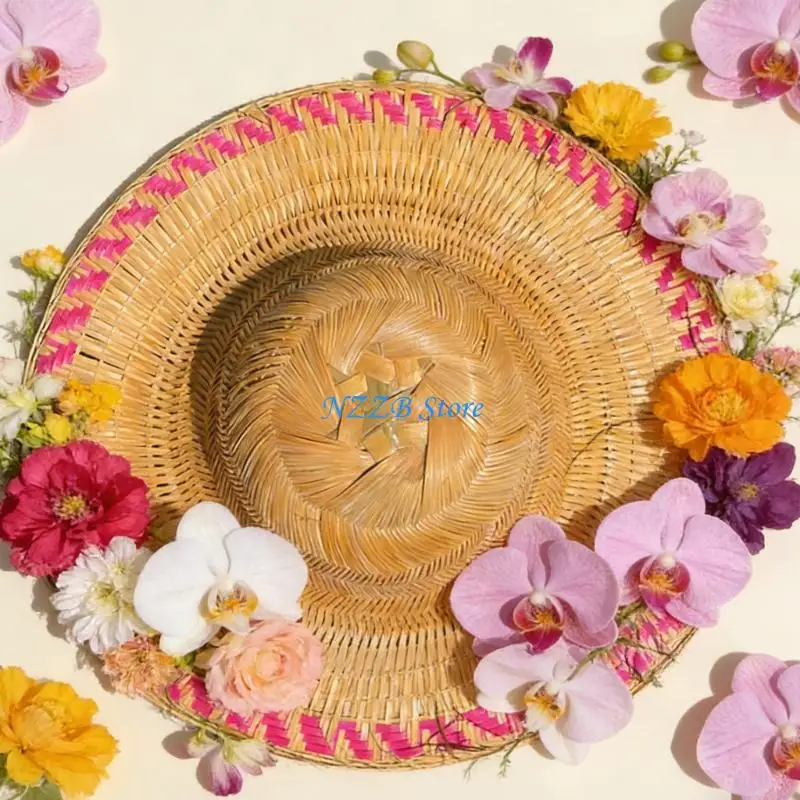 

T21F Bamboo Woven Conical Hat Offers Excellent Sun and Rain Suitable for Outdoor Enthusiast and Retro Event