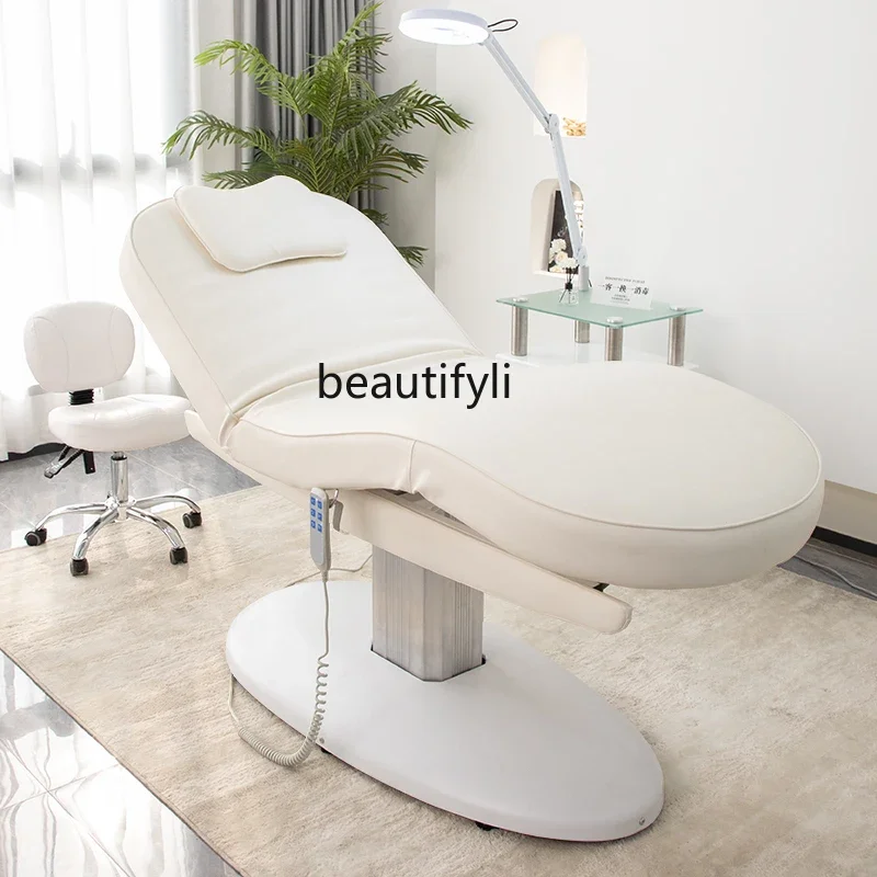 

Electric beauty bed lifting light strip, heated tattoo embroidery, high-end massage bed for beauty salons6239