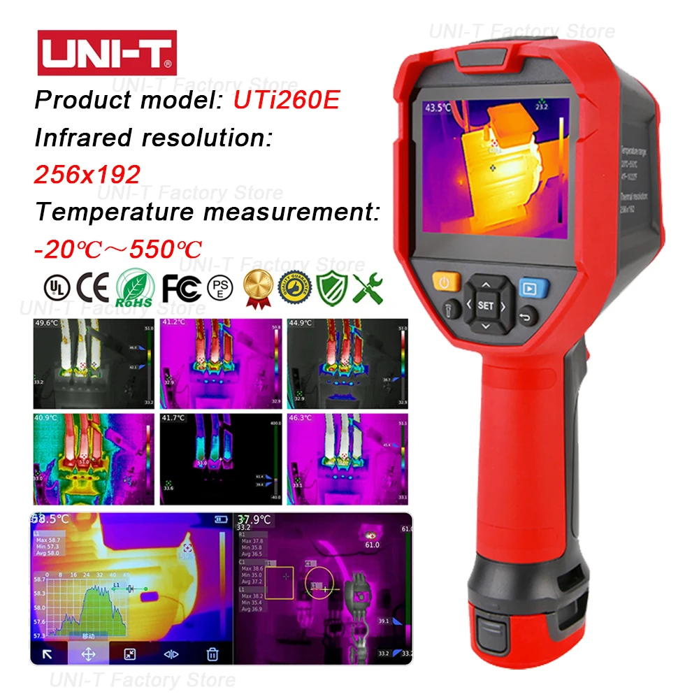 UNI-T UTi260E UTi260V UTi320E Thermal Camera Industrial Thermal Imager Professional Infrared Heat Image Thermographic Camera