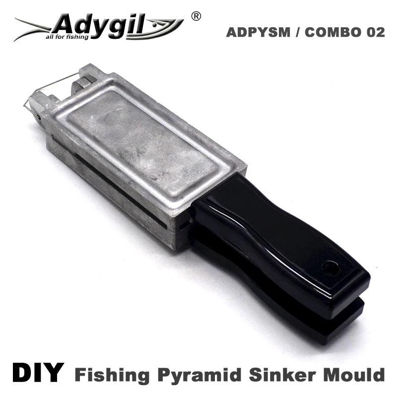 Adygil DIY Fishing Pyramid Sinker mold con 5 cavità e 30g 40g 50g 60g 80g, 30 pezzi 18mm S/S occhielli include