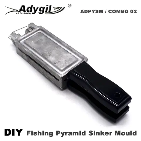 Adygil DIY Fishing Pyramid Sinker Mould with 5 Cavities and 30g 40g 50g 60g 80g, 30 pcs 18mm S/S Eyelets Includes