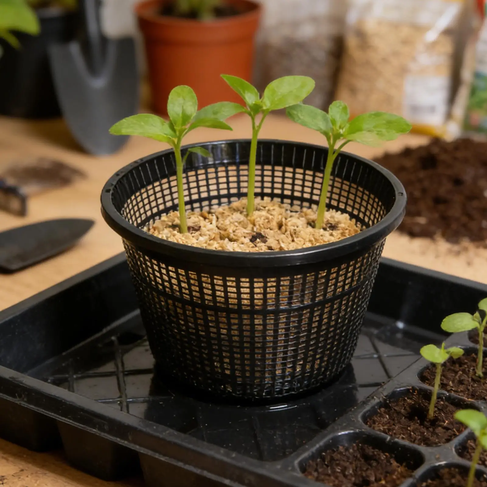 Net Pots 8.5 inch Reusable Weather-Resistant Hydroponic Net Pots for Aquatic Plants for Backyard Balcony Pond Planting Gardening