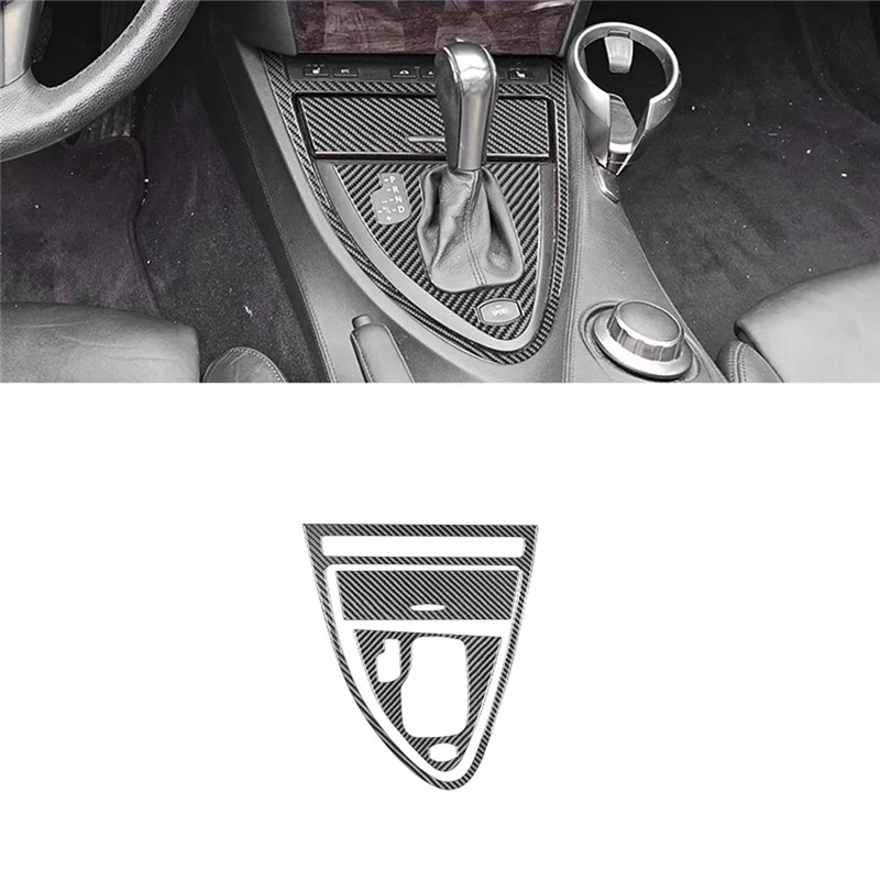 

Автомобильная рамка переключения передач, накладка из углеродного волокна для BMW 6 серии E63 E64 2004-2010, аксессуары для интерьера