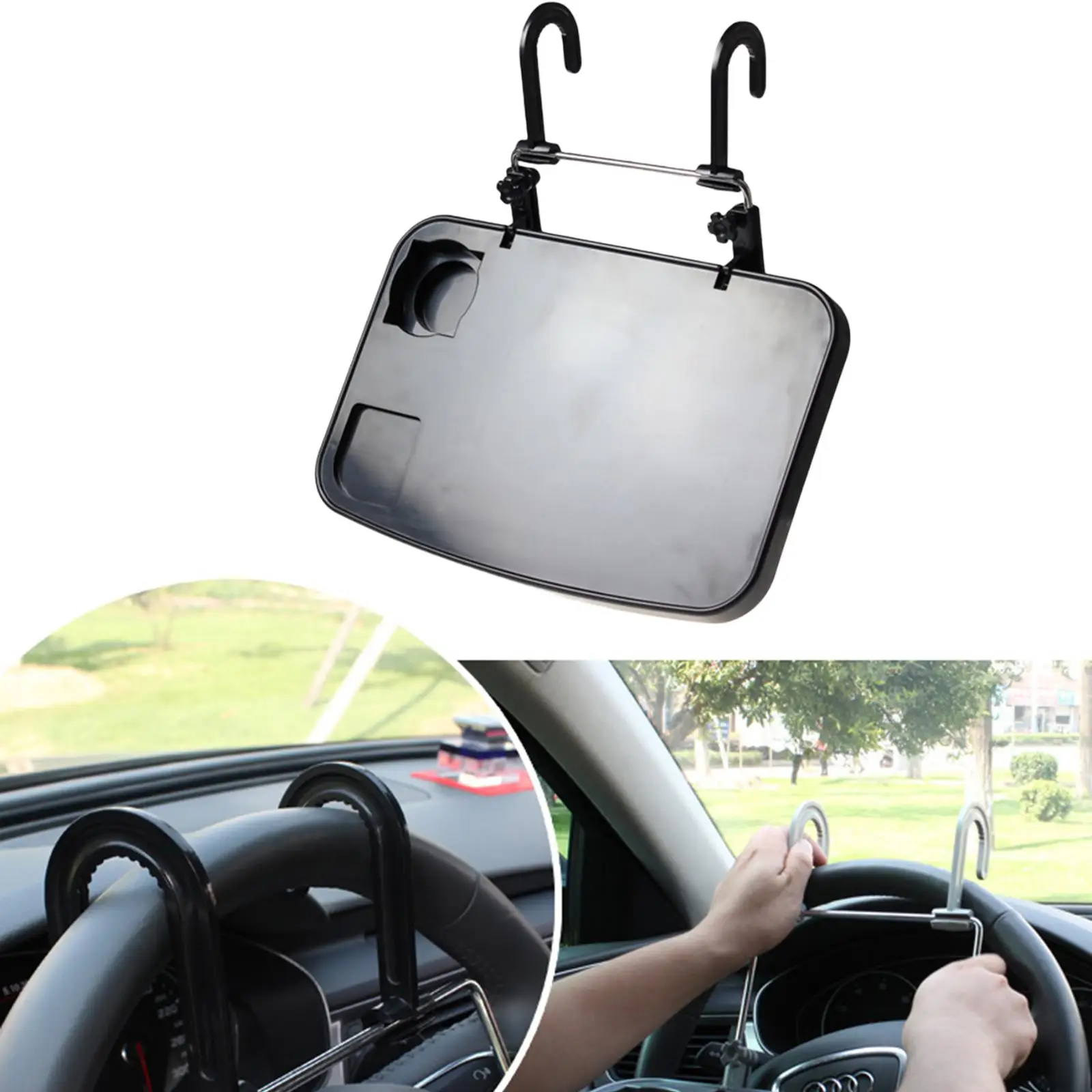 Car Computer Rack Backseat Tray Cup Holder Portable Fit for PC Notebook