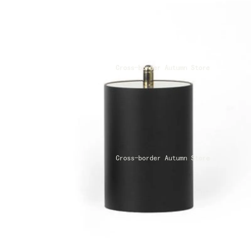 Simple and modern Nordic metal round cover decorative box, black jewelry storage box, dresser household goods