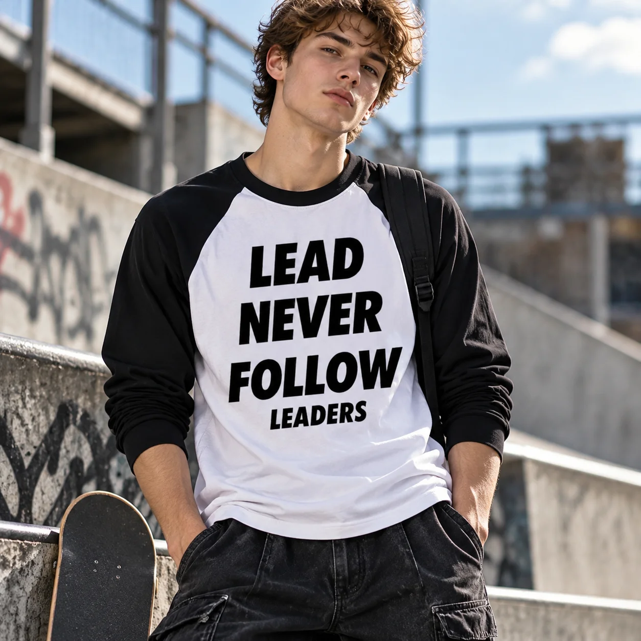New 2026 Lead Never Follow Leaders 3D Printed Unisex Casual T Shirt Harajuku Street Round Neck Long Sleeve Fashion Top Men Women
