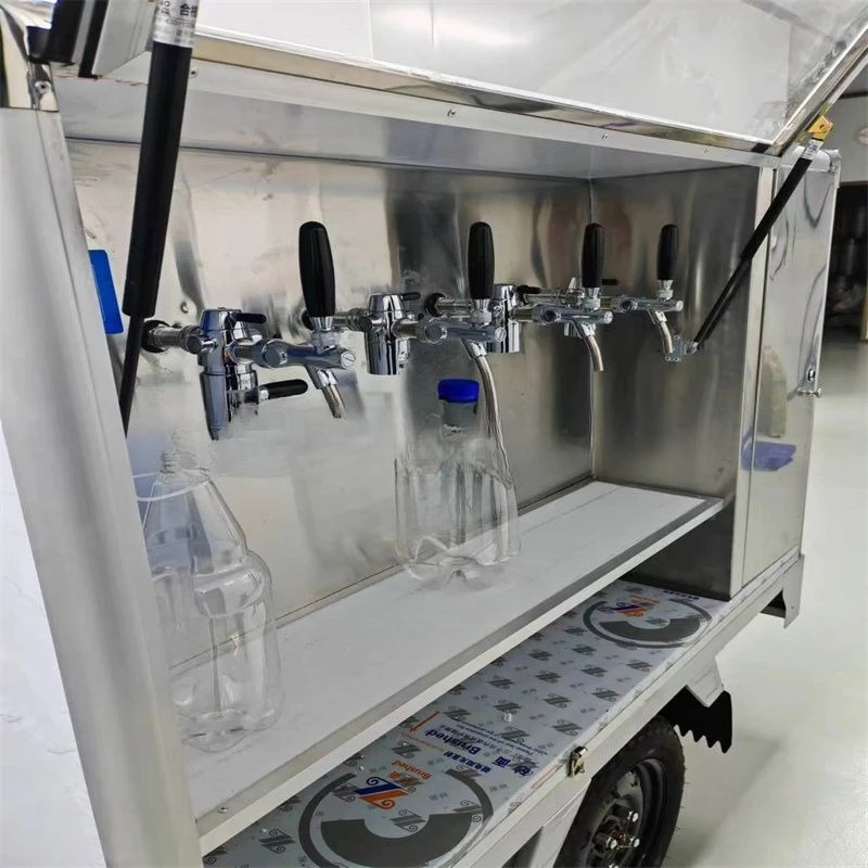 Craft beer mobile three-wheel wine truck outdoor stall flow 60 volt voltage refrigeration compressor