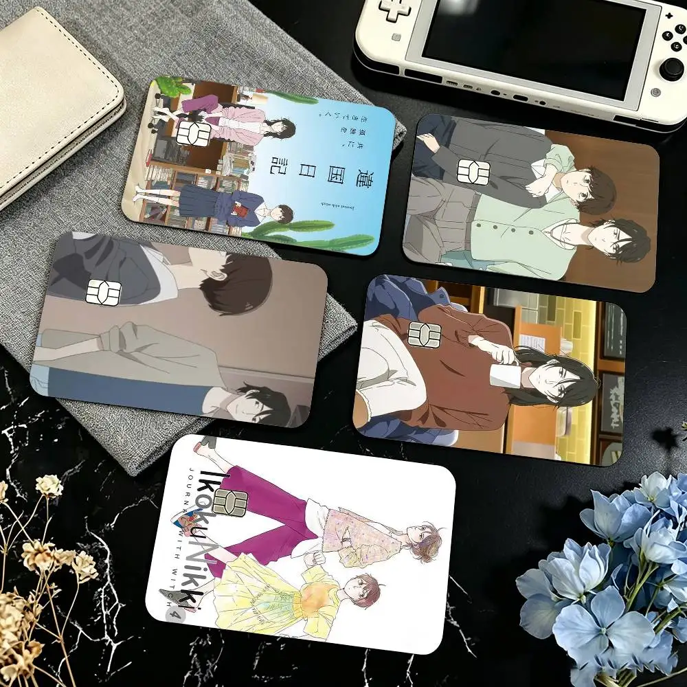 Anime I-Ikoku N-Nikki  Credit Card HD Stickers Small Chip Waterproof Sticker Game Card Decal Gift