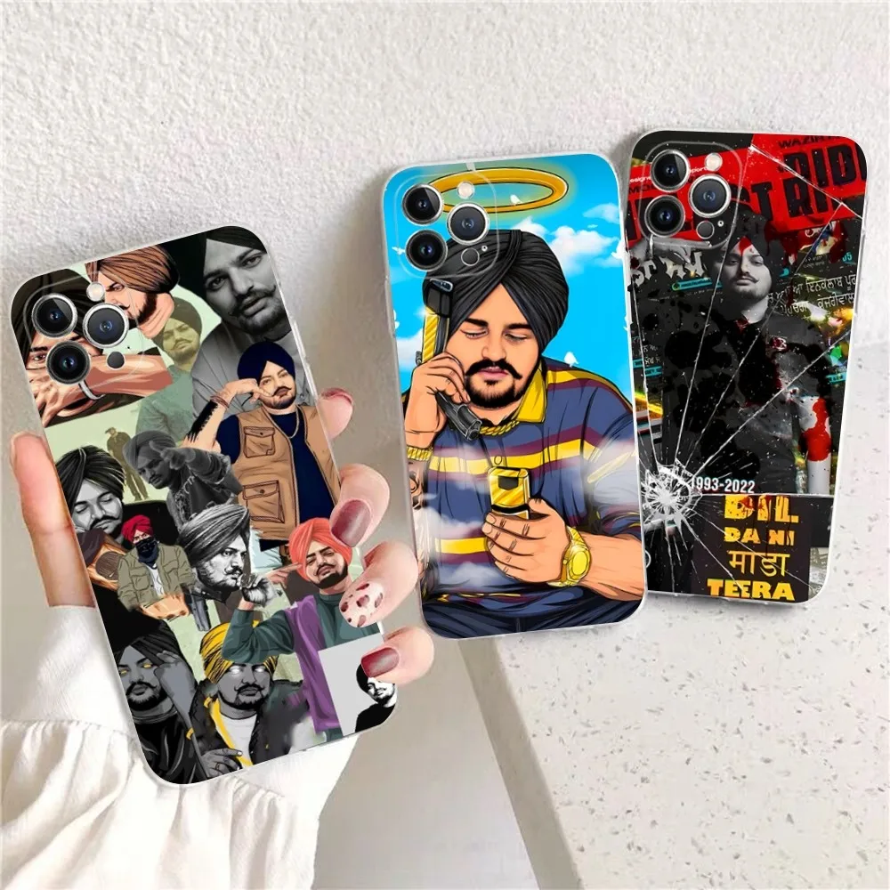 Indian Rapper Sidhu Moose Wala Phone Case For iPhone 15 14 11 12 13 Mini Pro XS Max Cover 6 7 8 Plus X XR SE 2020 Funda Shell