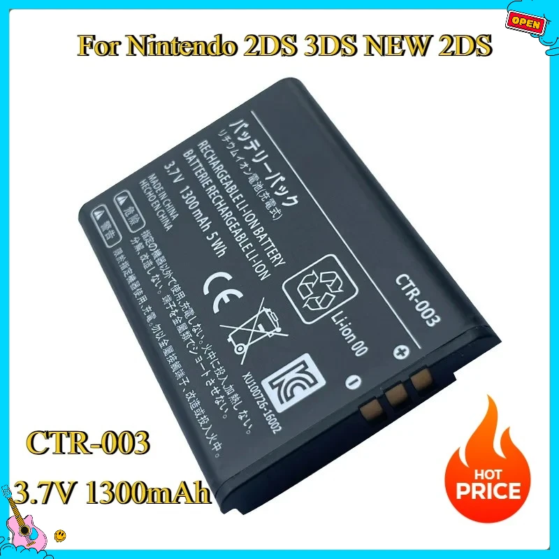 

New 1300-2000mAh CTR-003 Battery For Nintendo 2DS 3DS NEW 2DS XL Gamepad Controller Replacement batteries