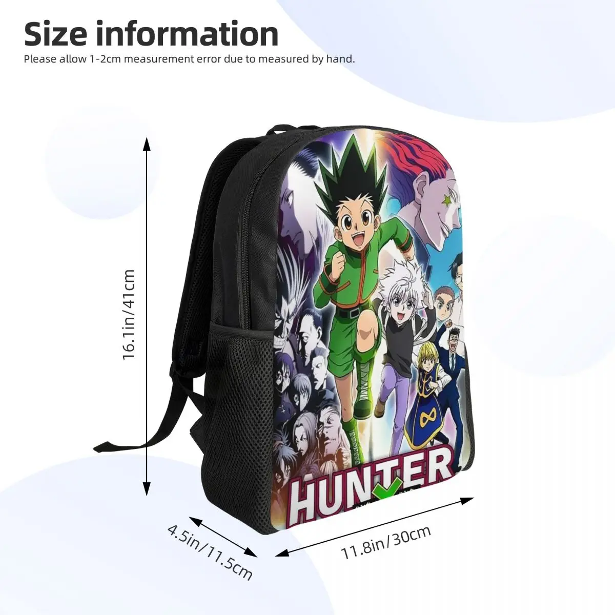 أنيمي هنتر X هنتر حقيبة الظهر رائجة البيع Daypack سعة كبيرة الأطفال BookBag حقيبة مدرسية حقائب كتف للرجال والنساء