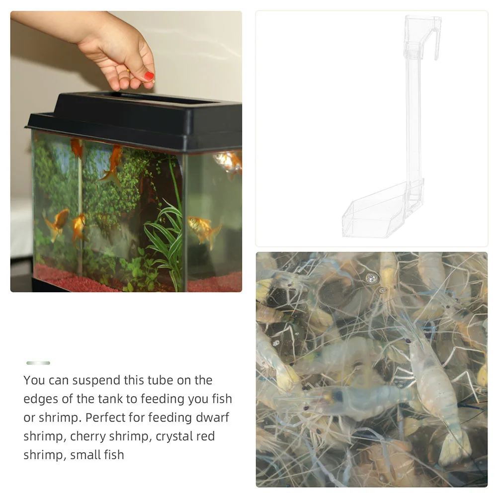 

Acrylic Shrimp Feeder Tube Wear-Resistant Durable Fish Aquarium Supplies Easy Install Clean Convenient Feeding Dish