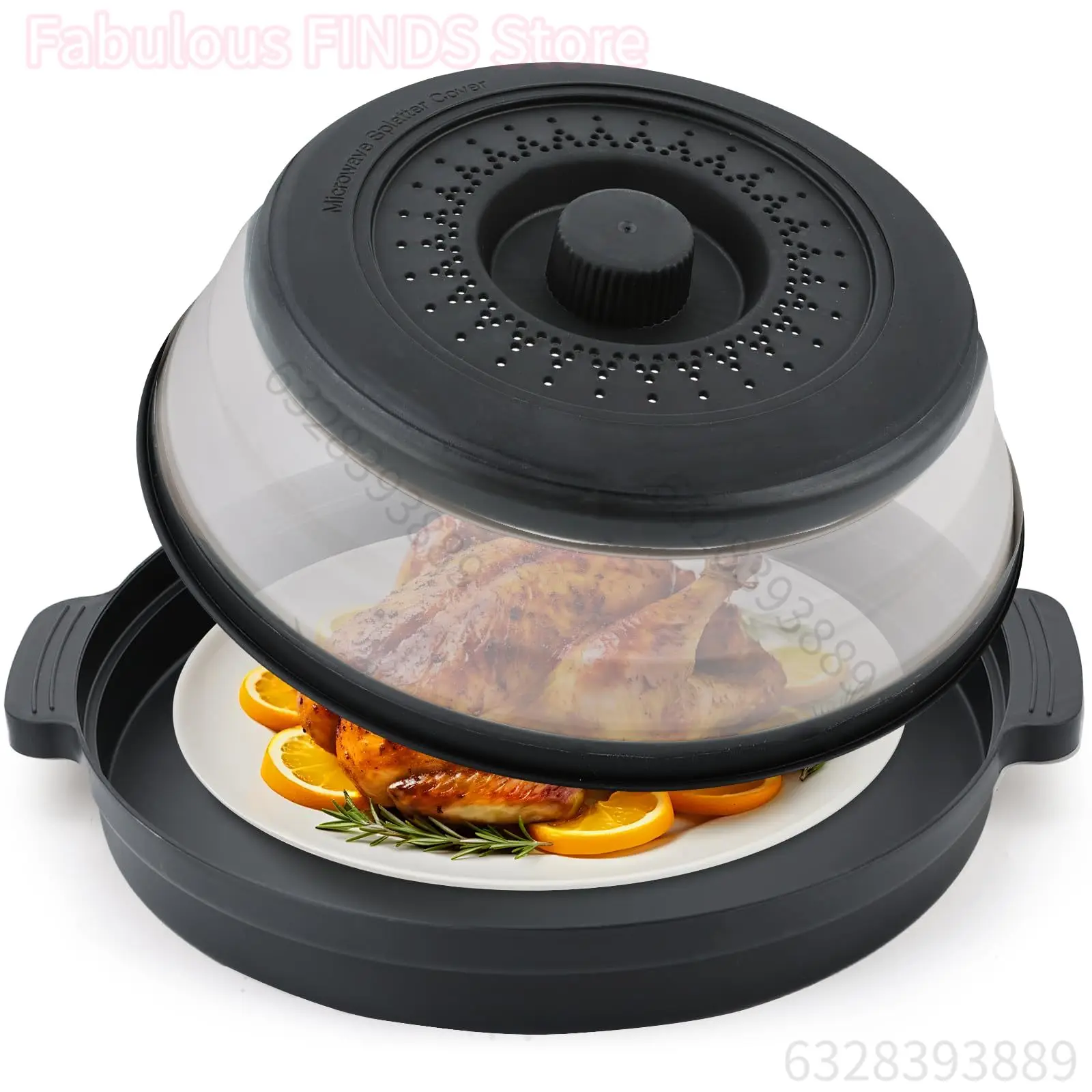 Couvercle anti-éclaboussures pour micro-ondes, pliable, multifonction, protection pliable, Gadget de cuisine, passoire pour repas, plateau de cuisson à la vapeur