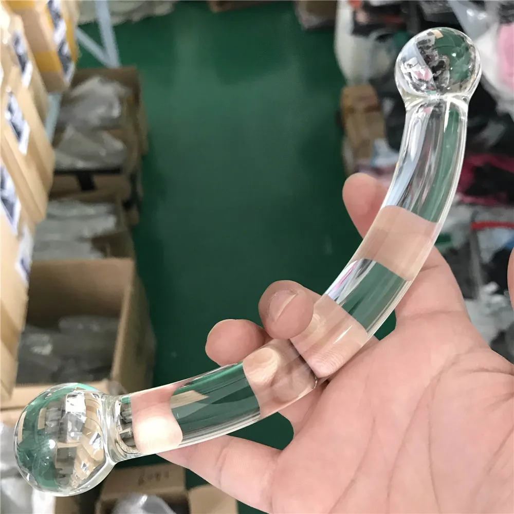 Glass Smooth Dildos Fake Penis Crystal Anal Beads Butt Plug Prostate Massager G Spot Female Masturbation Toys